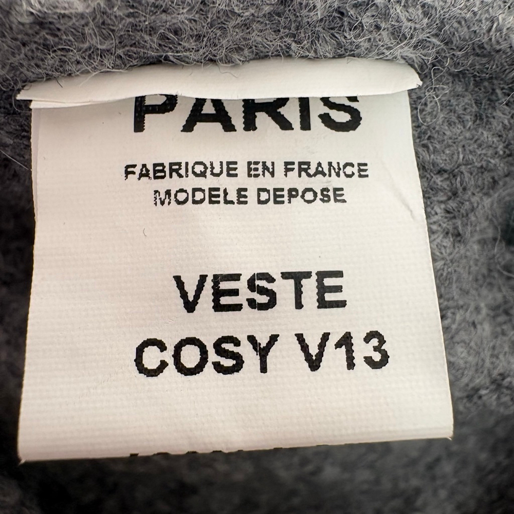 Women's EVARALALA PARIS Gray Wool Cape Jacket Size L - Picture 7 of 8
